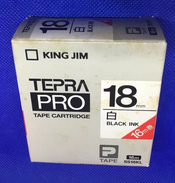KING JIM Tepra Pro 18mm White/Black Tape Cartridge *USA SELLER* SS18KL 16M eBay