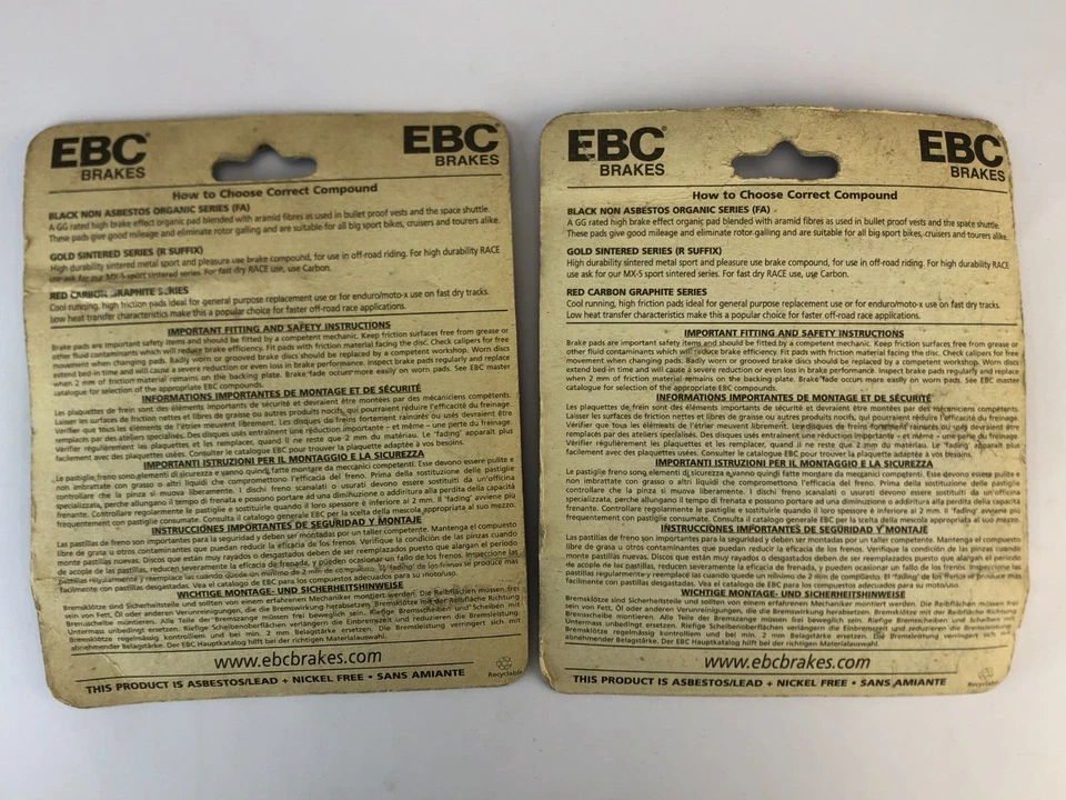 EBC BRAKE PADS FA273R 2 PACKS OF R SERIES LONG LIFE SINTERED BRAKE PADS - Image 4 of 4