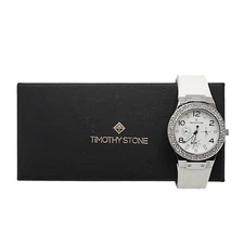 Timothy Stone Facon Sport Silver-Tone & White Watch