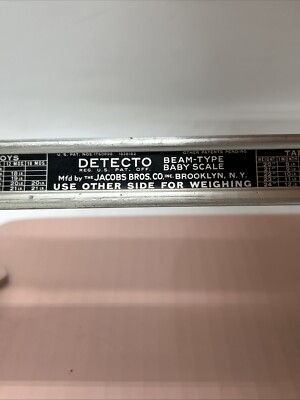 Vintage PINK Detecto 20lb Beam Baby Scale Made In The USA *Works Great