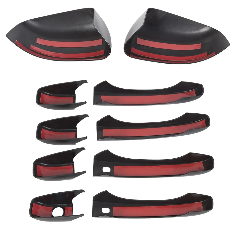 Mirror Covers+Door Handle Covers For Jeep Grand Cherokee/Dodge Durango 2011+ - Imagem 3 de 4