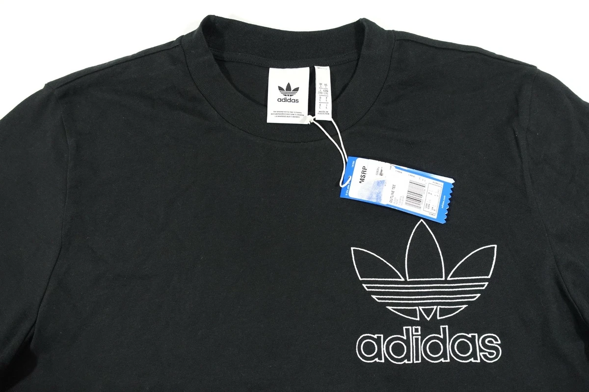 Adidas outline hotsell tee black