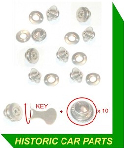 10 X Tenax Buttons Key For Tonneau Cover On Triumph Tr2 1953 55 To C Ts5255 Ebay