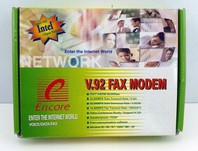 Vintage Encore V.92 Voice Data Fax Modem Card NOS
