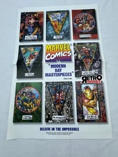Marvel Comics Morden Day Masterpiece Promo Poster 12x18” X-men Spider-man