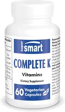 Supersmart Complete K - with K1, K2 (MK4 + MK7) - Full Spectrum Vitamin K Supple