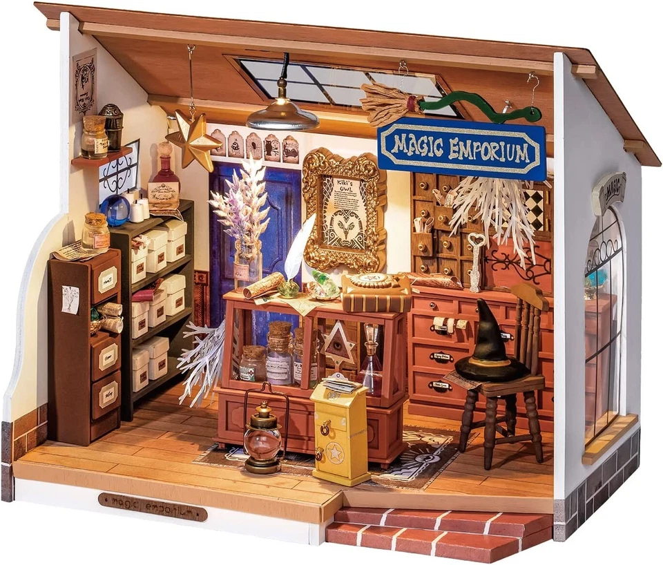 Rolife DIY LED Mystery Magic Shop Model Kits 1:24 Dollhouse Xmas Halloween Gift - Image 2 of 4