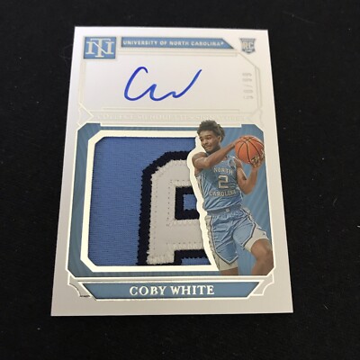COBY WHITE 2019-20 NATIONAL TREASURES RPA ROOKIE PATCH RC AUTO 50/99