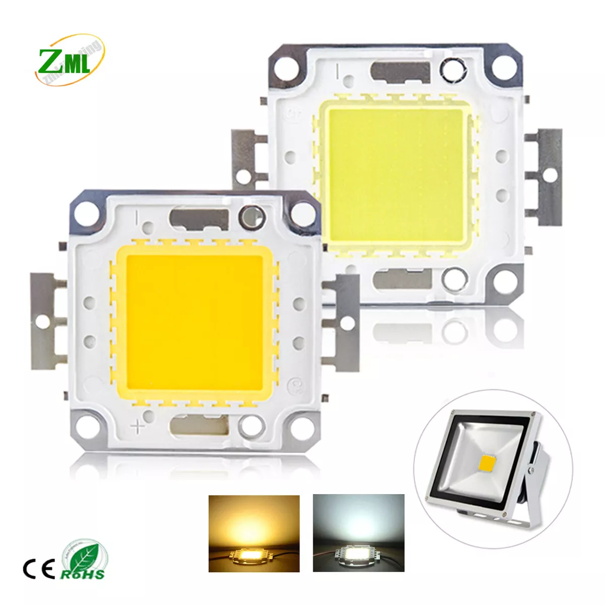 LED COB Chip 10W 20W 30W 70W 100W Cool/Warm White 12V for smd Floodlight eBay