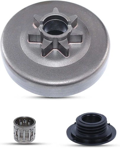 3/8"-7 Spur Sprocket Clutch Drum Kit # 537291604 For Husqvarna 455 460 Rancher