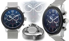 NEW Balmer 14037 Men's Chronograph Vanquish Luminious Rhonda Black/Silver Watch