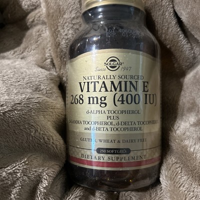 Solgar Vitamin E 268mg (400 IU)- 250 Softgels Exp:01/27