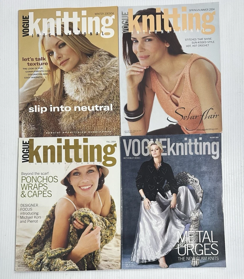 Vogue Knitting International Magazine Issues 2003 to 2004 Lot of 8 NO LABELS - Image 3 of 4