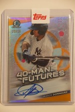 2021 Bowman Chrome 40 Man Futures Jasson Dominguez Orange Ref Auto /25 FMFA-JD