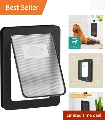 Super Tough 2-Way Locking Pet Door for Large Dogs - Draft & Weather-Proof