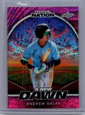 Andrew Salas 2025 Leaf Baseball Nation 1/1 Pre Production Proof