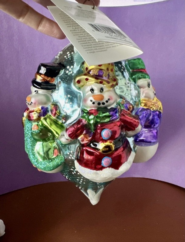 Christopher Radko Snowmen All Around Christmas Tree Ornament 01-0752-0