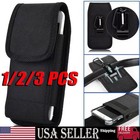 Vertical Cell Phone Holster Pouch Wallet Case With Belt Clip For iPhone Samsung