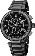 August Steiner AS8148BK Swiss Quartz Chronograph Date Black Mens Watch