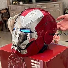 AUTOKING Iron Man MK5 1:1 Helmet Wearable Voice-control Silver Mask Cosplay US