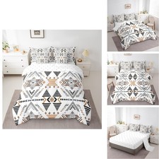 Feelyou White Southwestern Bedding Set Queen Geometric Comforter Set 7 Pieces