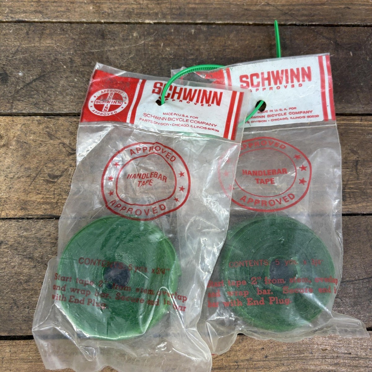 Vintage Schwinn Handlebar Tape Campus Green NOS 5yds Road Bike