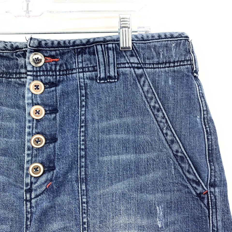 Pantalones Cortos Anthropologie Pilcro The Wanderer Denim Corte Para Mujer Talla 32 Botón Mosca Foto 3 de 4
