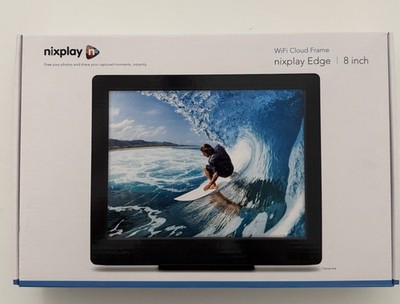 Nixplay Edge 8 in WiFi Cloud Digital Photo Frame Black W08C HD Hu-Motion Sensor