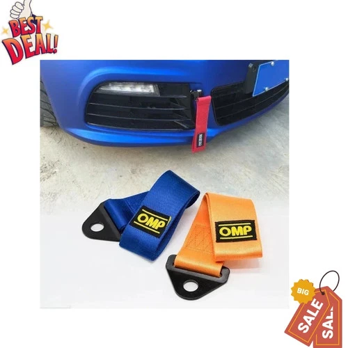 Universal Car Tow Strap 2 Ton Nylon Racing Style Front Rear Bumper UK