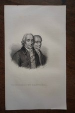 TANCREDI PIERRE, BASTRERI PIERRE (-) PORTRAITS ENGRAVING 19th century, ARCOLA GENES