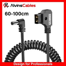 Anton Bauer Power D-Tap to 2.1 DC 12V Right Angle Coiled Cable for for Canon C70