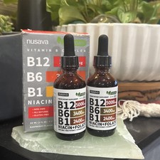 2 Pack Vitamin B12 and B6 Liquid Drops, B12 Sublingual Vitamin B Complex - B 12