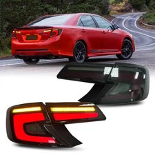 HCMOTION Full Smoke LED Tail Lights for 2012-2014 Toyota Camry Tail Light Kits