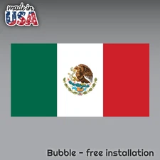 MEXICO FLAG MEXICAN DECAL STICKER MADE USA CAR TRUCK WINDOW 3M VINYL LAPTOP Yeti