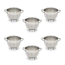 Lot fo 6 Adcraft HDC-3 9" 3-Quart Stainless Steel Deluxe Colander Strainer NEW!