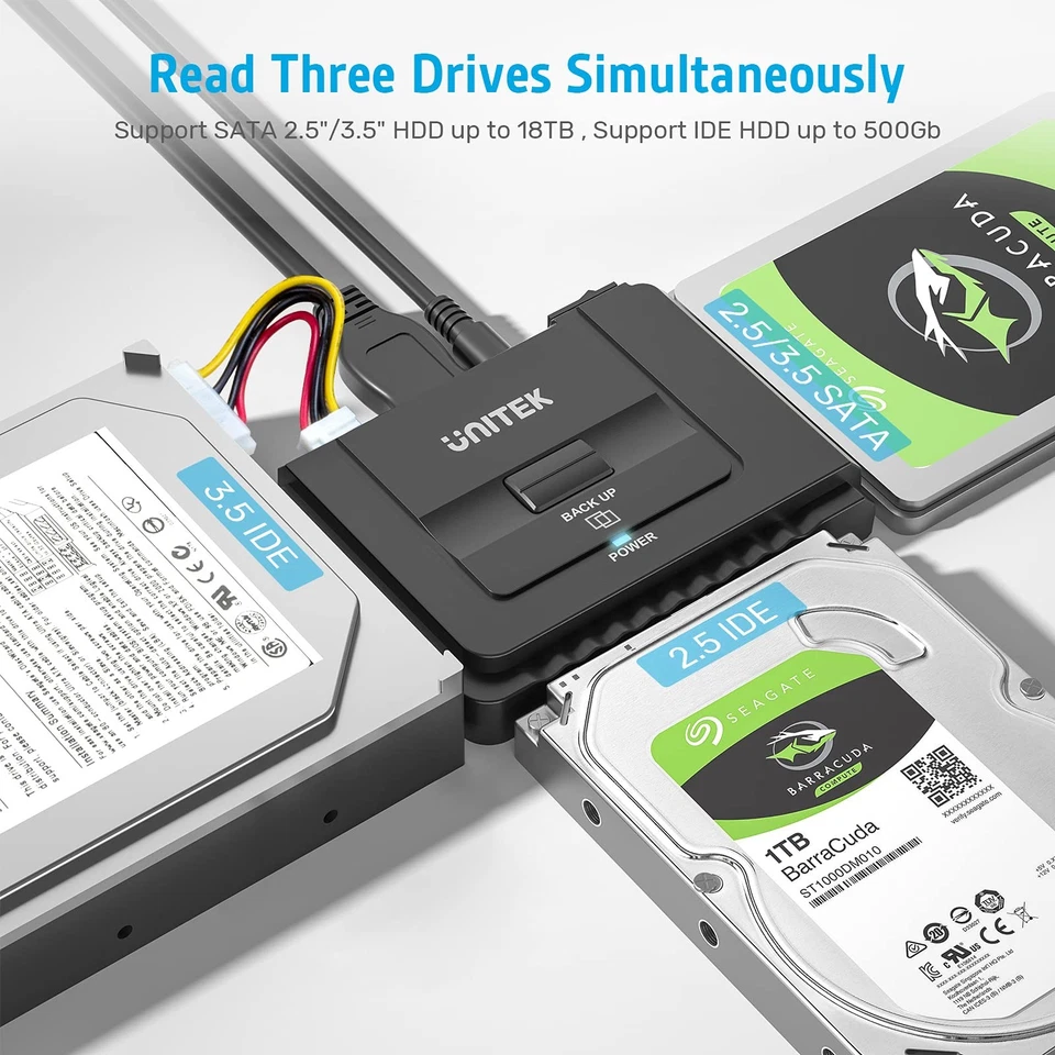 Unitek USB 3.0 to IDE and SATA Converter External Hard Drive Adapter Kit for - Image 2 of 4
