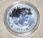 2006 DATED .9999 FINE SILVER 1 oz. CANADIAN MAPLE LEAF FIVE DOLLAR BULLION COIN