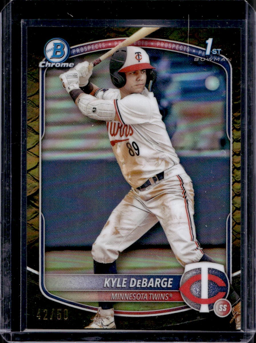 Kyle DeBarge 2025 Bowman Chrome #BCP-139 Reptilian Gold /50