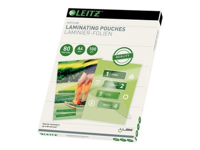 Esselte Leitz 33818 Clear Gloss A4 100pc iLAM Laminating Pouches A4 80