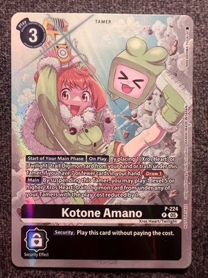 Digimon Card Game Kotone Amano Box Topper Promo Time Stranger  P-224 NM