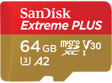 Tarjeta Micro SDXC - SanDisk Extreme® PLUS, 64 GB, Lectura hasta 200 MB/s, UHS-I
