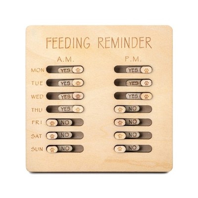 Easy Slide Feeding Reminder for Pet with AM Records Ensure Timely Pet Feedings