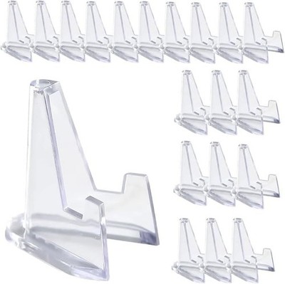 20 Stück Acryl Display Staffeleien - Klar Mini Halter für Münzen, Karten & Medaillen