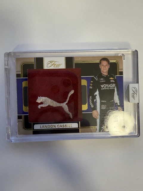 2025 LANDON CASSILL RACE USED PANINI TURN FOUR RACING JUMBO SHOE PATCH 1/5