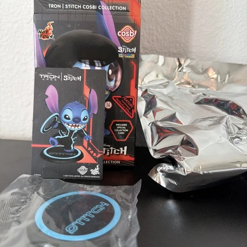 Hot Toys Disney Tron Stitch Cosbi Collection Mystery Blind Box Blue Disc