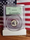 1938-P Winged Liberty Mercury Dime  **NGC MS 65 FB**  Great Uncirculated Silver
