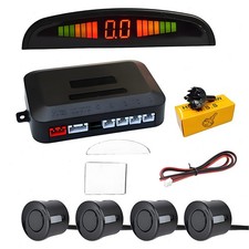 Rearview Radar with LED Display, Crescent-Shaped Buzzer, 4-Sensor Radar Visual R