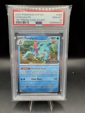 PSA 10 💎 GEM MINT STAFF 2024 POKEMON EN-SV BLACK STAR PROMO #089 FERALIGATR