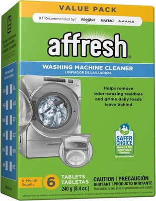 Affresh Washing Machine Cleaner, Cleans Front Load and 6 Count (Pack of 1) 