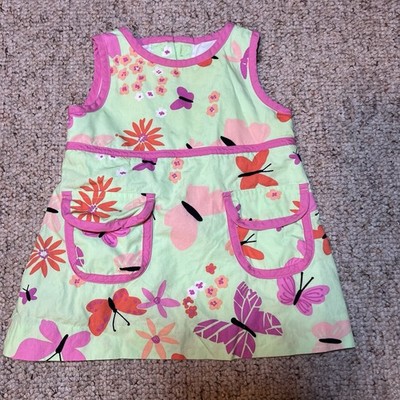 NWOT Lilly Pulitzer Bonjour Shift Lined Dress  Green Pink Orange Sz 6/12 Months